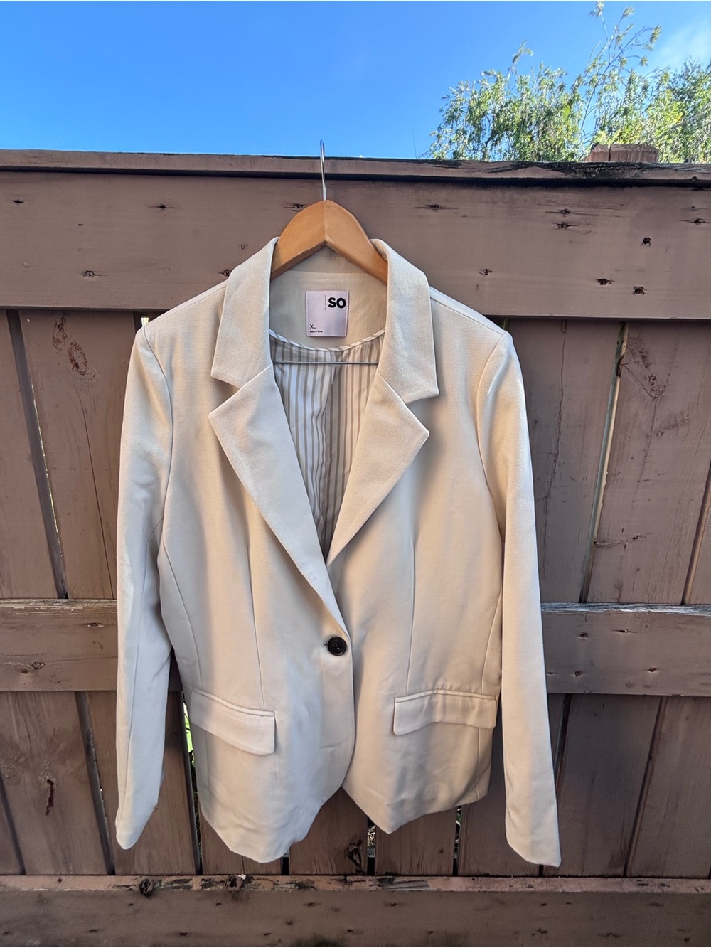 🎉NWT🎉 Cream Single-Button Blazer Jacket
